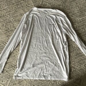 Columbia White Long Sleeve Men's Tee